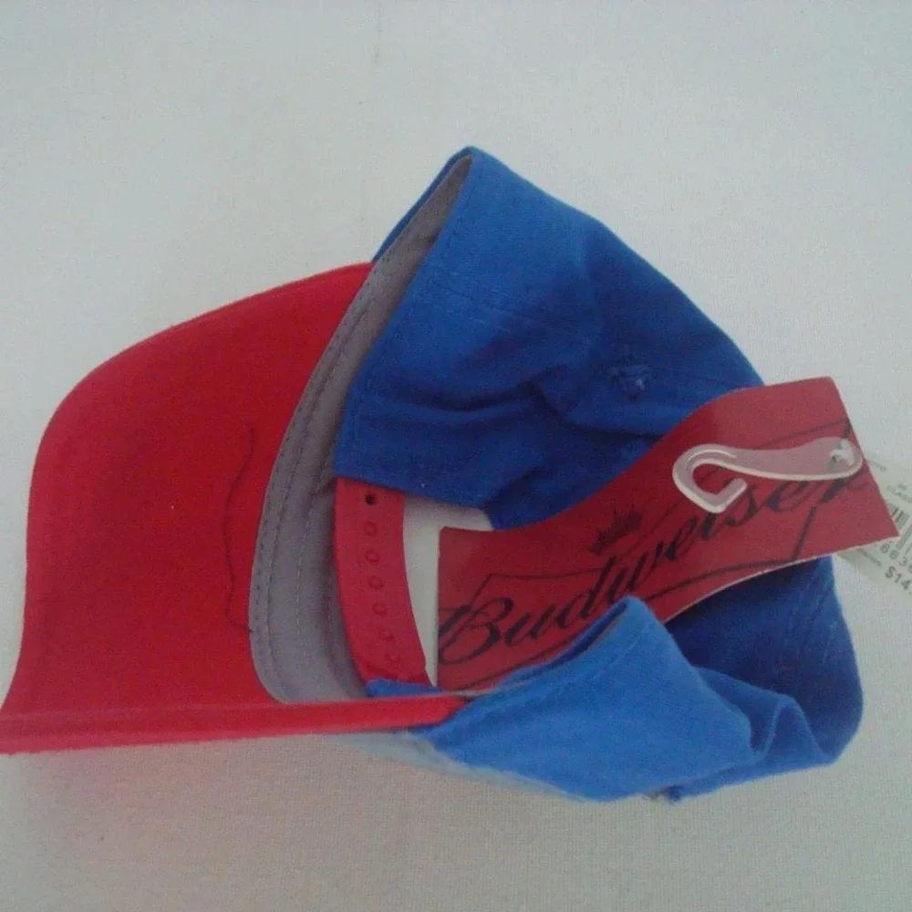 BUD BUDWEISER SNAPBACK BEACH DISTRESSED HAT CAP‎ VINTAGE Y2K 00S Y1